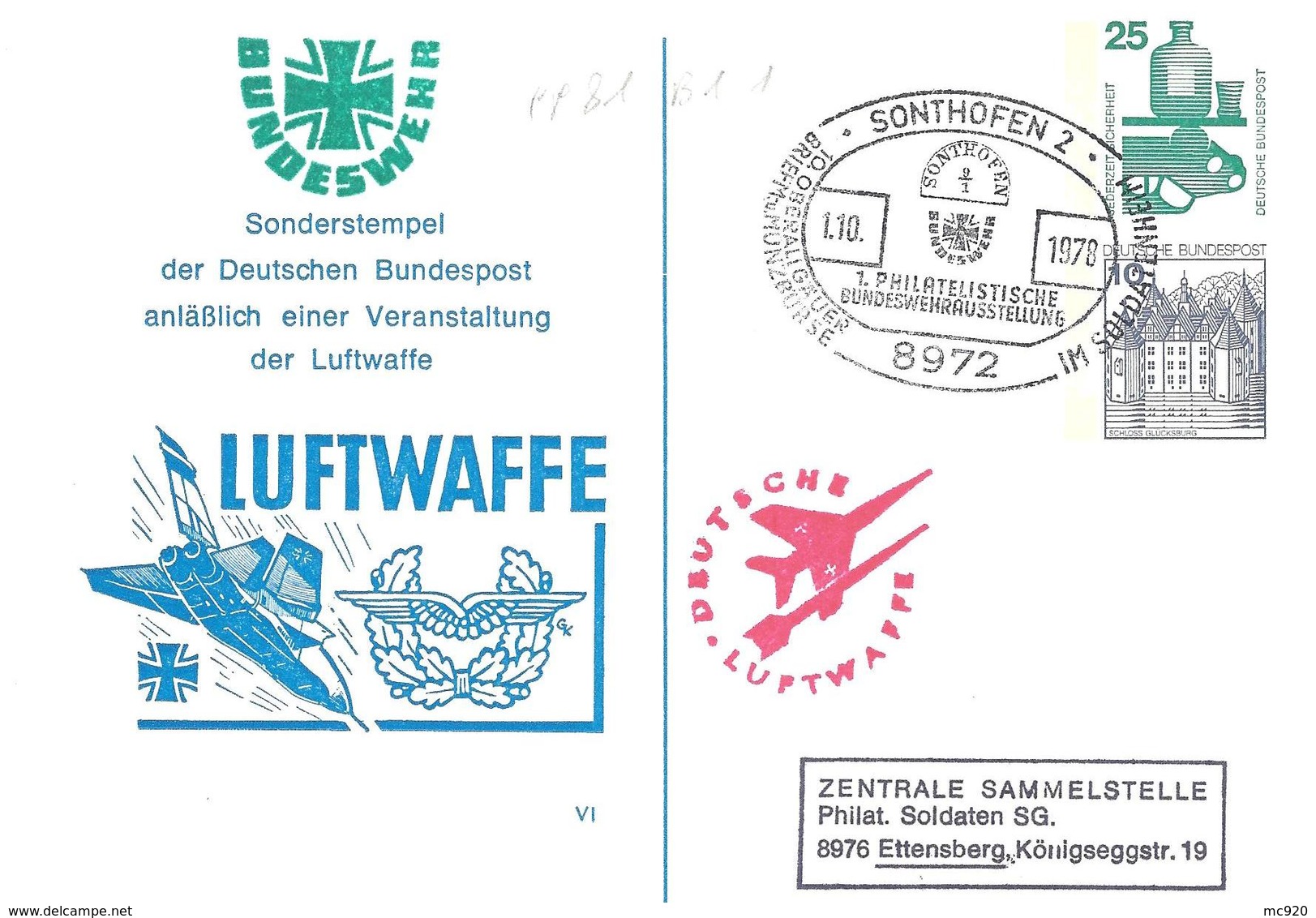 Allemagne Deutchland Entier Postal, Ganzsachen, Postal Stationery Carte Postale Privée Postkarten Private - Cartes Postales Privées - Oblitérées