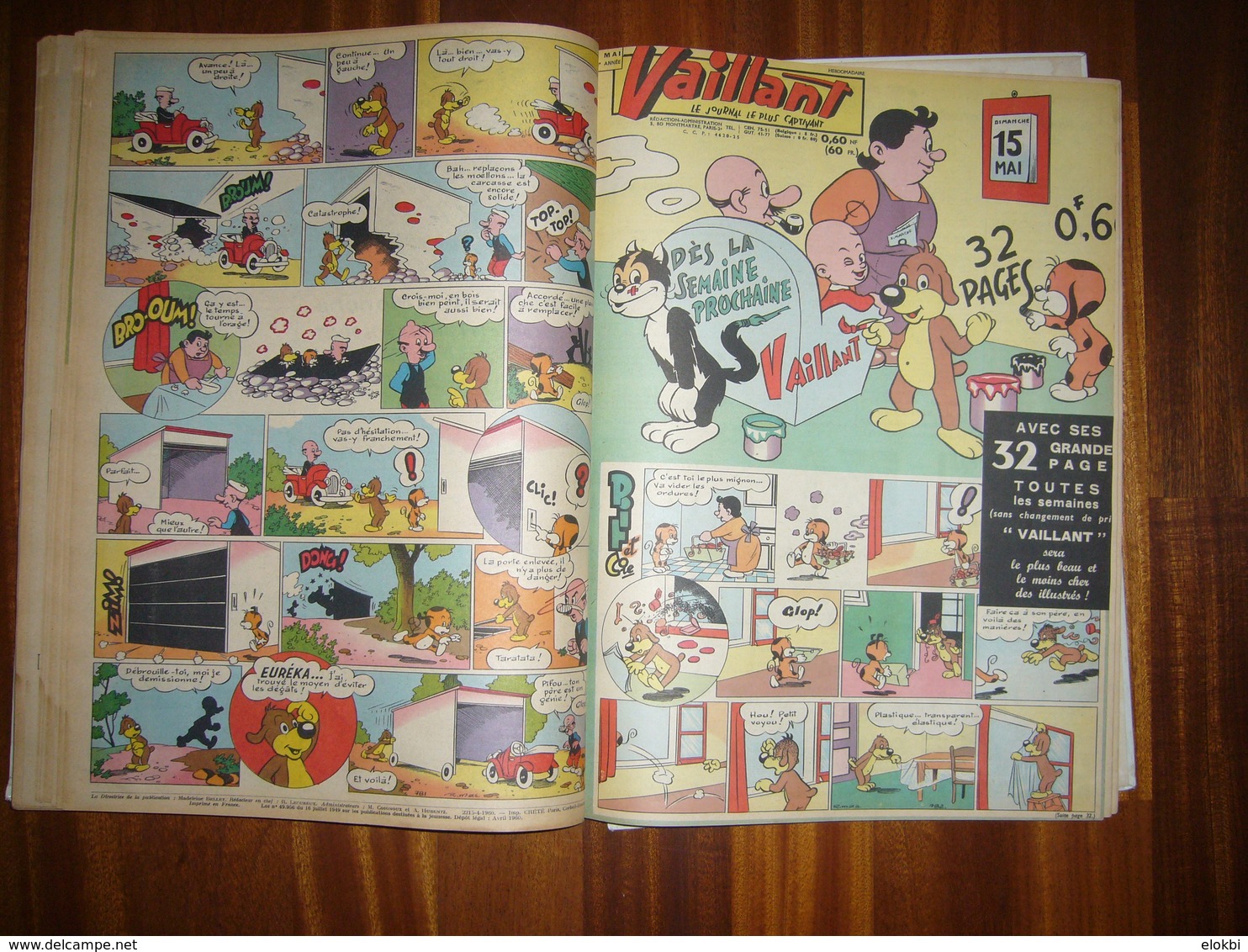 Album Vaillant n°2 [Série n°3] Revues n°772 à 884 incluses de l'année 1960 -Voir description détaillée