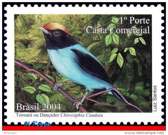 Ref. BR-2941-DP BRAZIL 2004 ANIMALS, FAUNA, DANCER BIRDS,, DEPERSONALIZED, MNH 1V Sc# 2941 - Ungebraucht