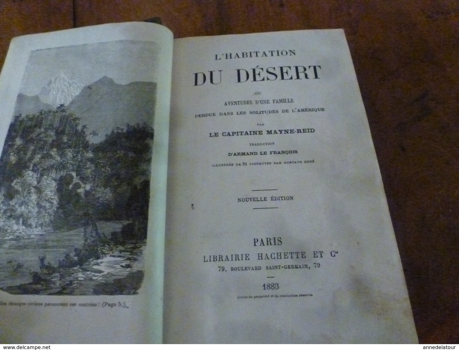 1883 L'Habitation Du Désert Ou Aventure D'une Famille Perdue Dans Les Solitudes De L' Amérique,par Capitaine Mayne-Reid - 1801-1900