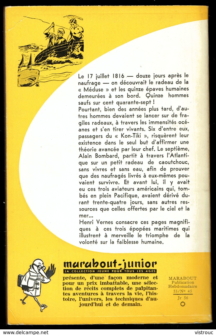 " Des Hommes Sur Un Radeau ", Par Henri VERNES - E.O. MJ N° 56 - Récit. - Marabout Junior