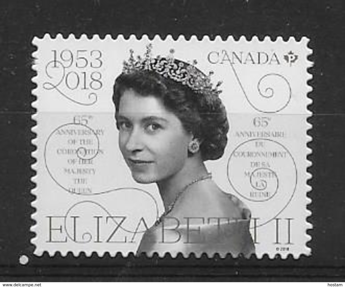 CANADA 2018, NEW: DIE CUT   QUEEN ELISABETH 11 - Timbres Seuls