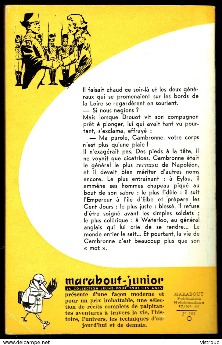 " CAMBRONNE Le Balafré ", Par Michel MELIC - E.O. MJ N° 101 - Récit. - Marabout Junior