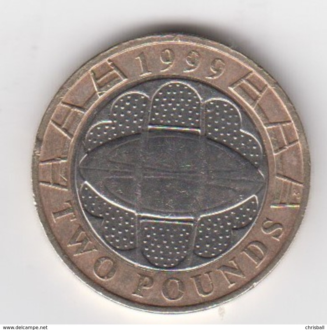 Great Britain UK £2 Two Pound Coin 1999 (Rugby World Cup) - Circulated - 2 Pounds