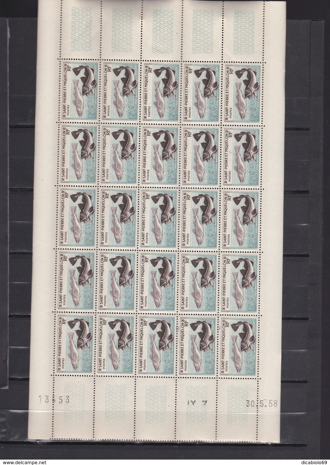 St Pierre Et Miquelon 1957 - N°353** - Feuille Complète (25 Timbres) TTB - Nuevos