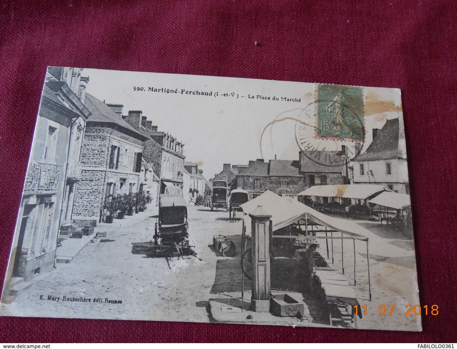 CPA - Martigné-Ferchaud - La Place Du Marché - Autres & Non Classés