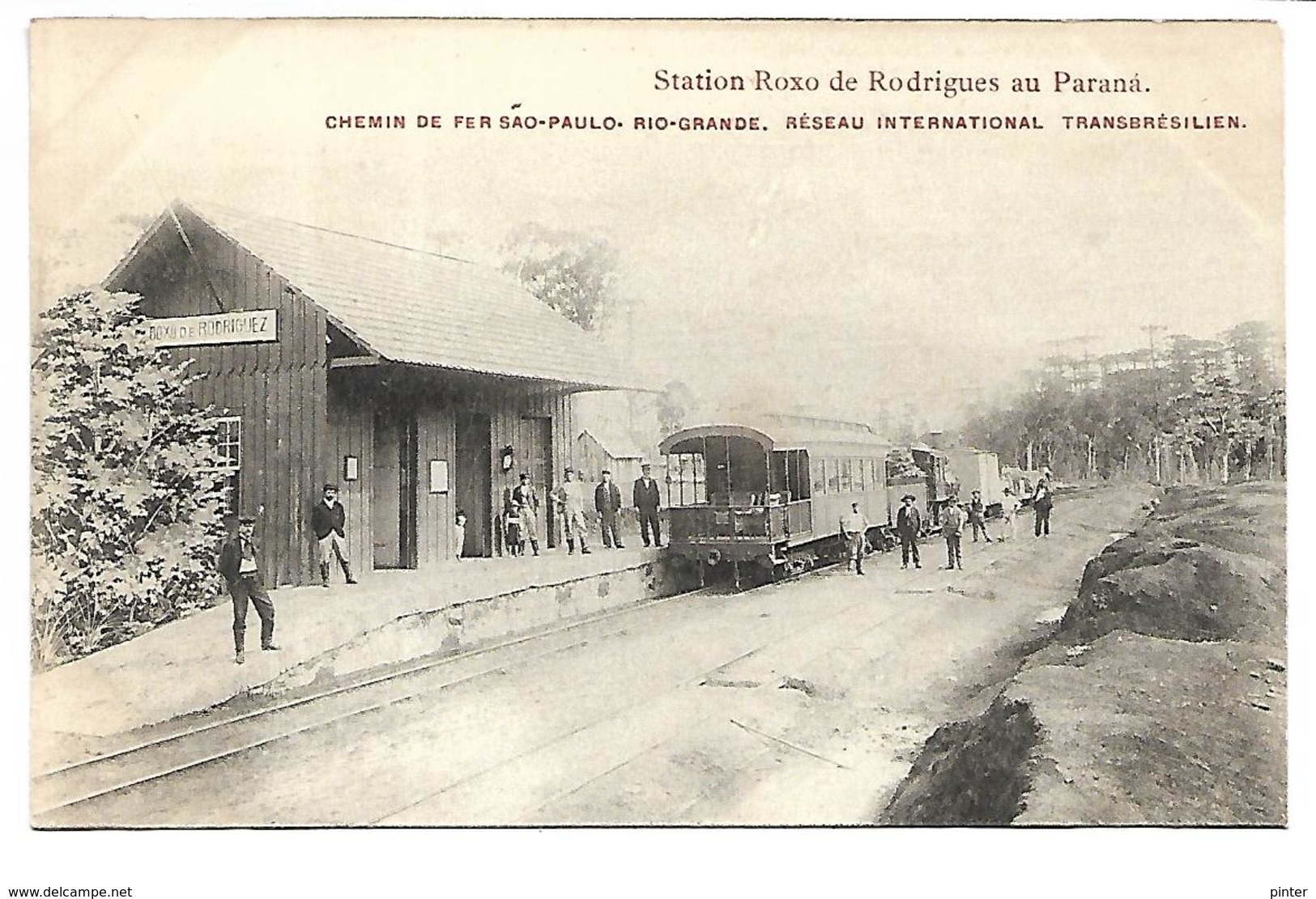 BRESIL - Station Roxo De Rodrigues  - Chemin De Fer Sao-Paulo-Rio Grande- Réseau International Transbrésilien - Train - Autres & Non Classés