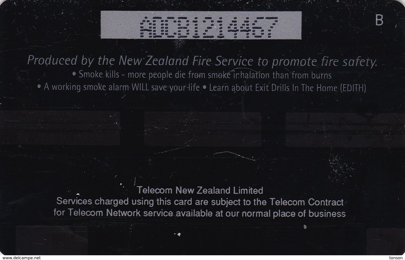 New Zealand, NZ-A-142, Fire Service, Dial 111, 2 Scans - New Zealand