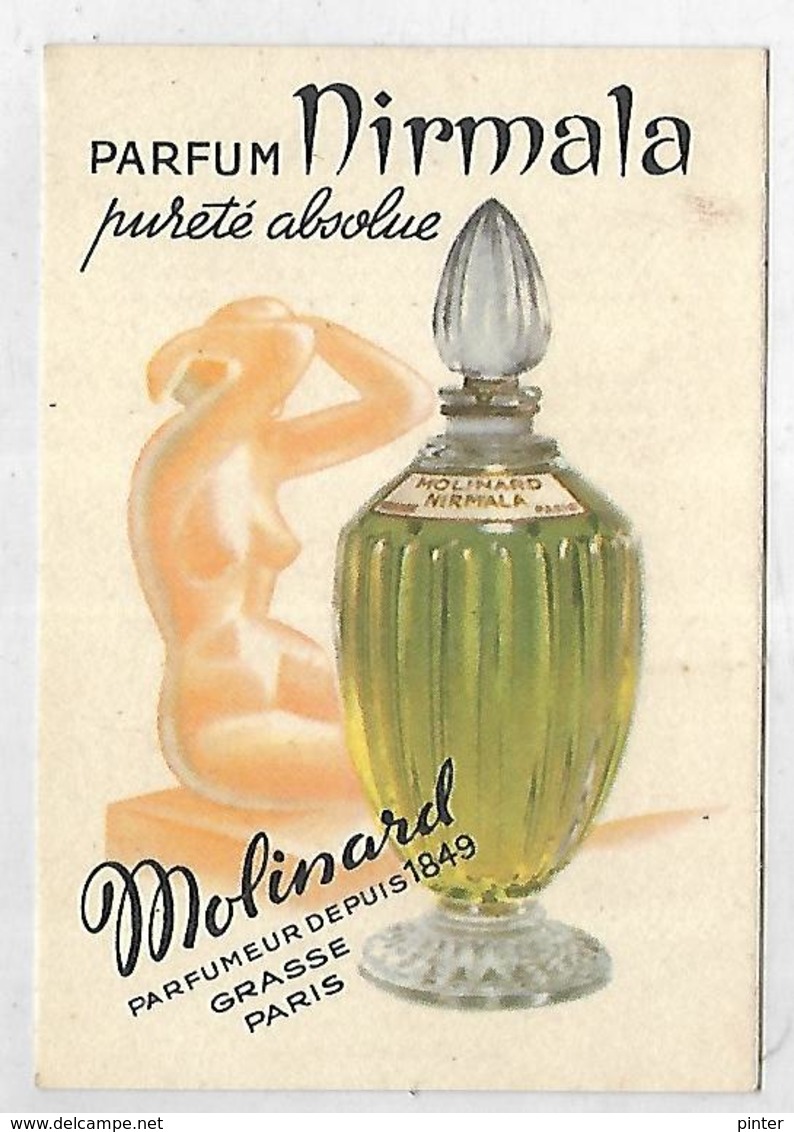 PARFUM NIRMALA Pureté Absolue - MOLINARD Parfumeur Depuis 1849 Grasse-Paris Format 6 X 9 Cm - Publicidad