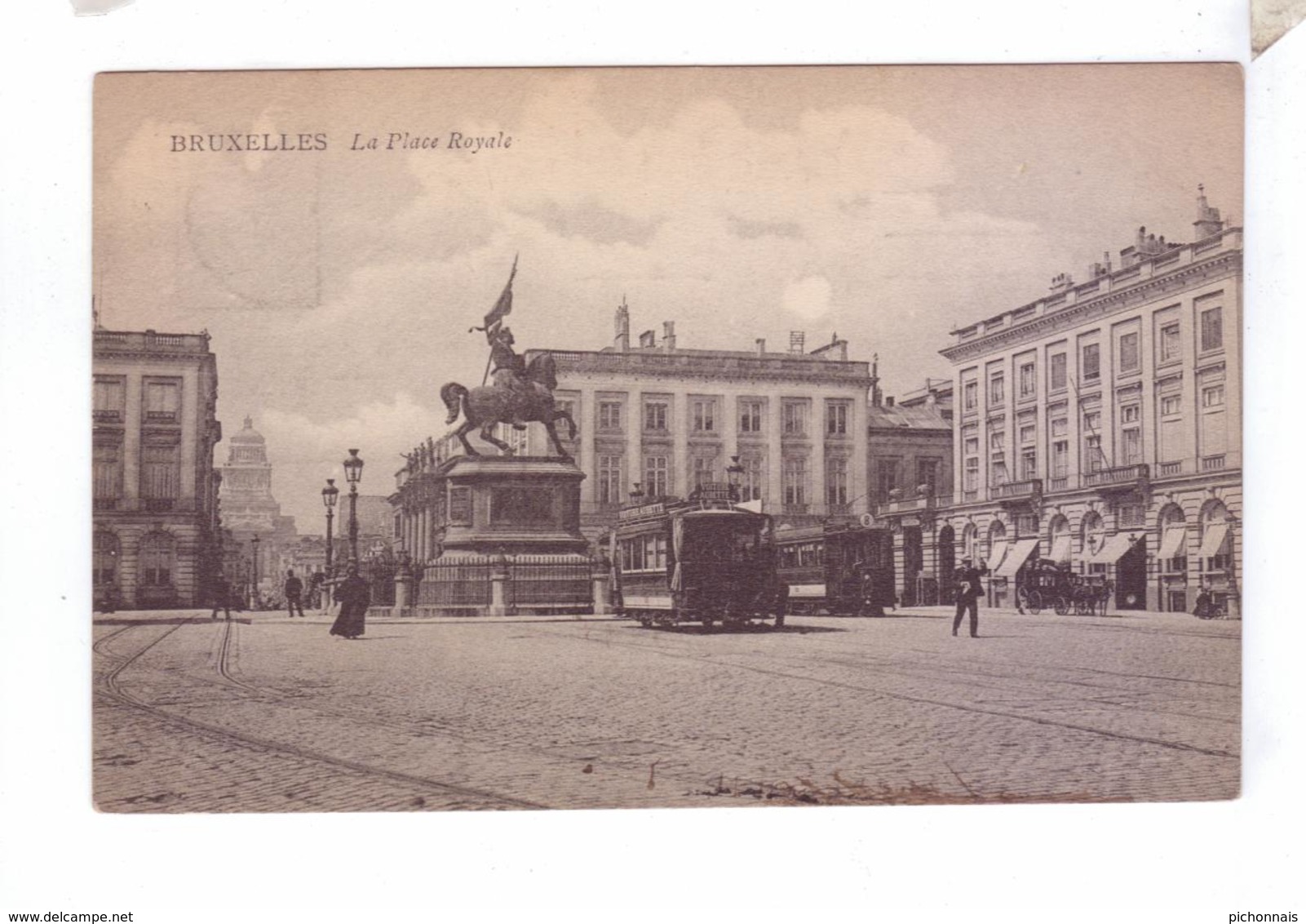 BRUXELLES Place Royale Tramways - Places, Squares