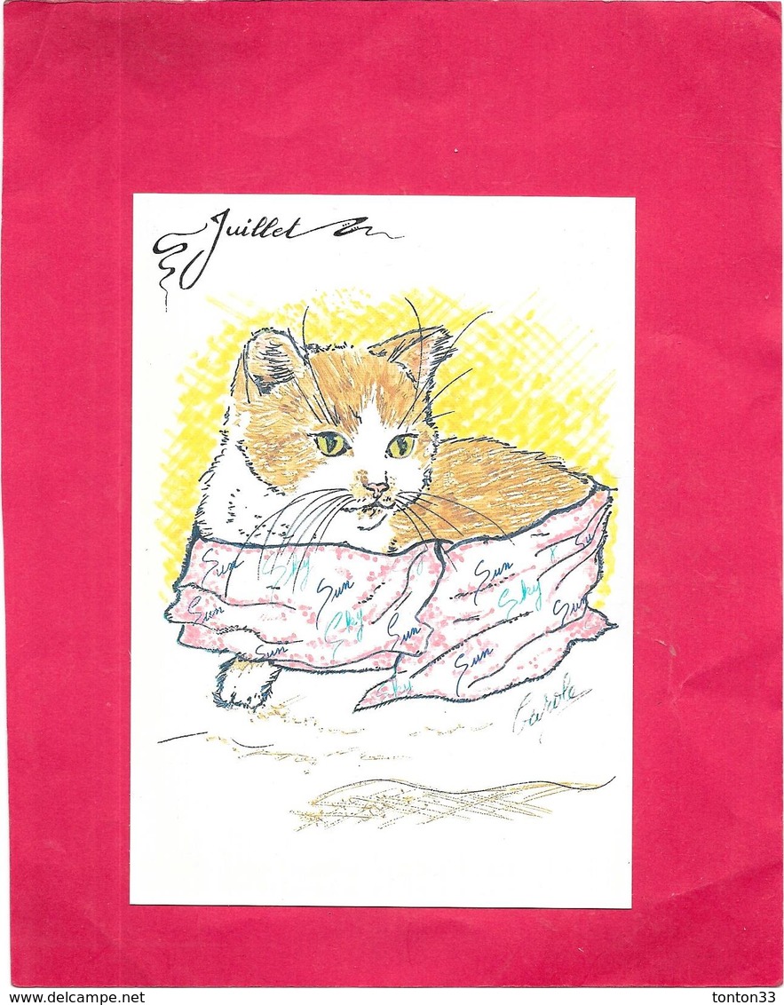 ILLUSTRATEUR CAROLE - LE CHAT - Mois De Juillet - Tirage Exclusif Et Limité 500 Ex - BORD** - - Autres & Non Classés