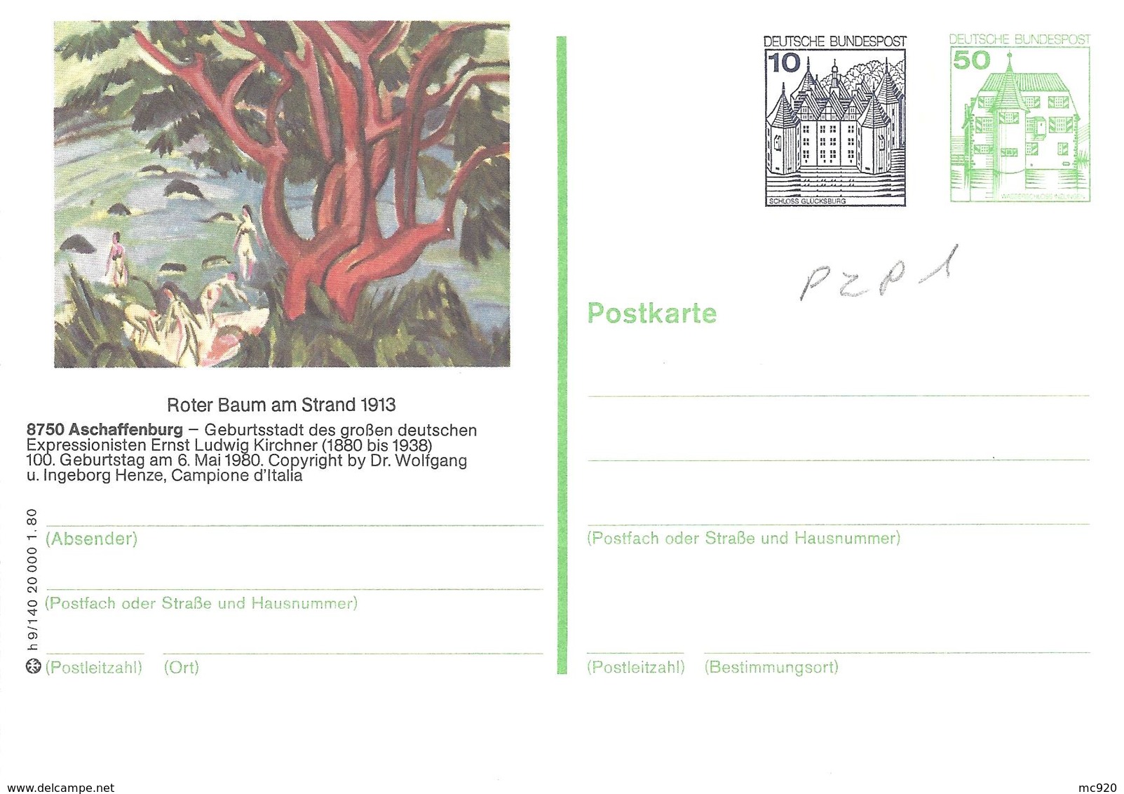 Allemagne Deutchland Entier Postal, Ganzsachen, Postal Stationery Carte Postale Privée Postkarten Private Nachnahme - Privatpostkarten - Ungebraucht