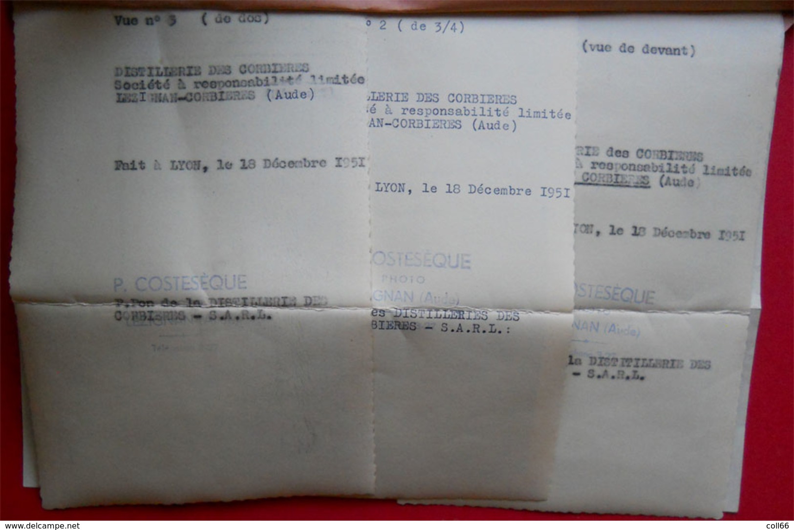 1951 RARE Brevet Invention + 6 Photos Bouteille Forme Joueur De Rugby Et Foot Distillerie Lezignan-Corbieres 11 - Vin