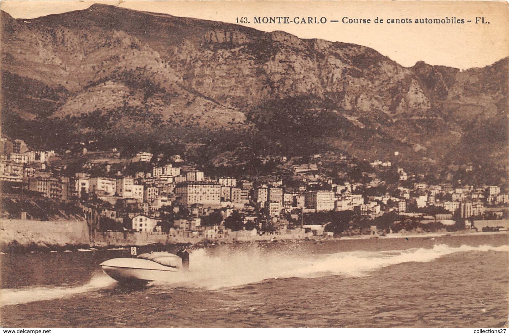 MONTE-CARLO- COURSE DE CANOTS AUTOMOBILES - Monte-Carlo