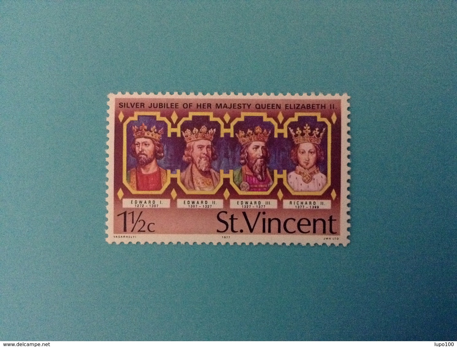 1977 ST. VINCENT FRANCOBOLLO NUOVO STAMP NEW MNH** SILVER JUBILEE OF HER MAJESTY QUEEN ELIZABETH II 1 1/2c - St.Vincent (1979-...)