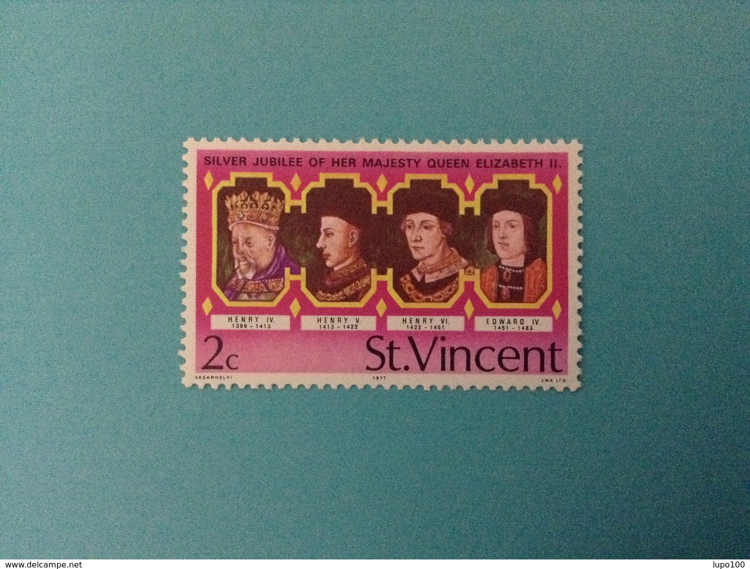 1977 ST. VINCENT FRANCOBOLLO NUOVO STAMP NEW MNH** SILVER JUBILEE OF HER MAJESTY QUEEN ELIZABETH II 2 C - St.Vincent (1979-...)