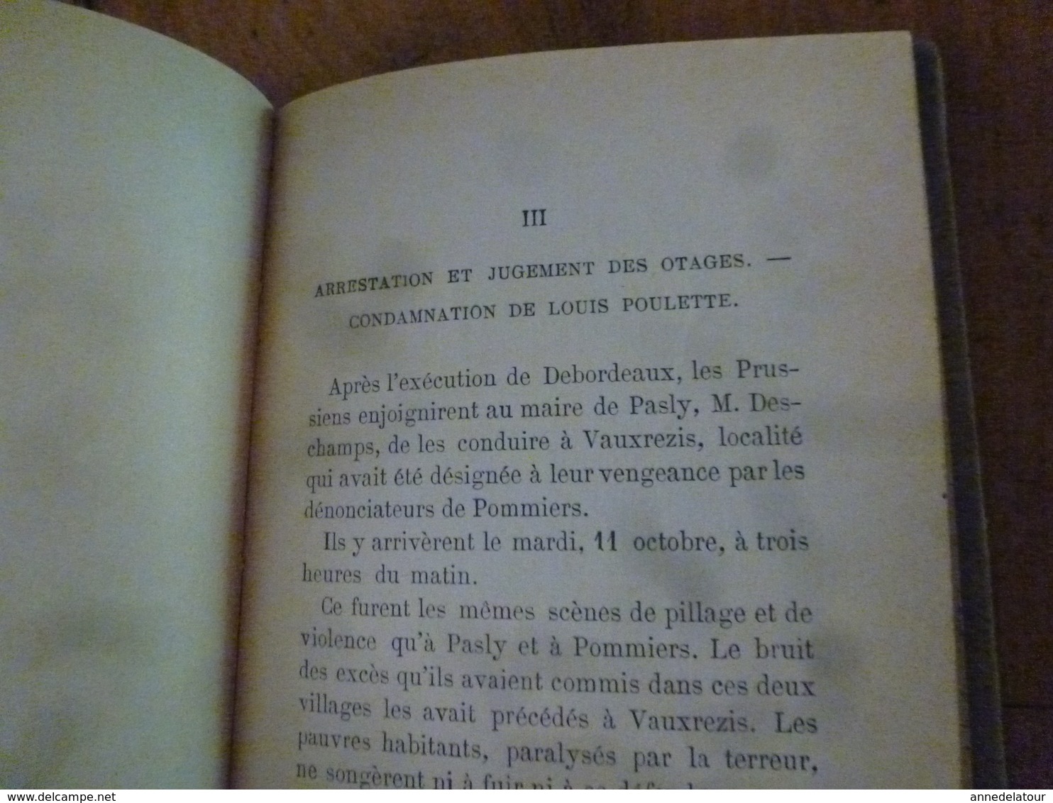 1887 LES TROIS INSTITUTEURS DE L'AISNE fusillés pendant la guerre de 1870-1871 - documents recueillis par Jean Zeller