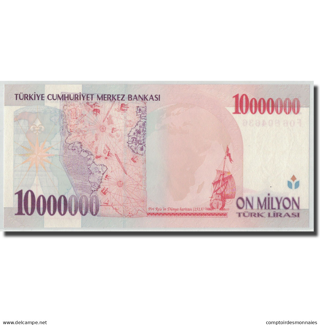 Billet, Turquie, 10,000,000 Lira, L.1970 (1999), 1970-01-26, KM:214, NEUF - Turquie