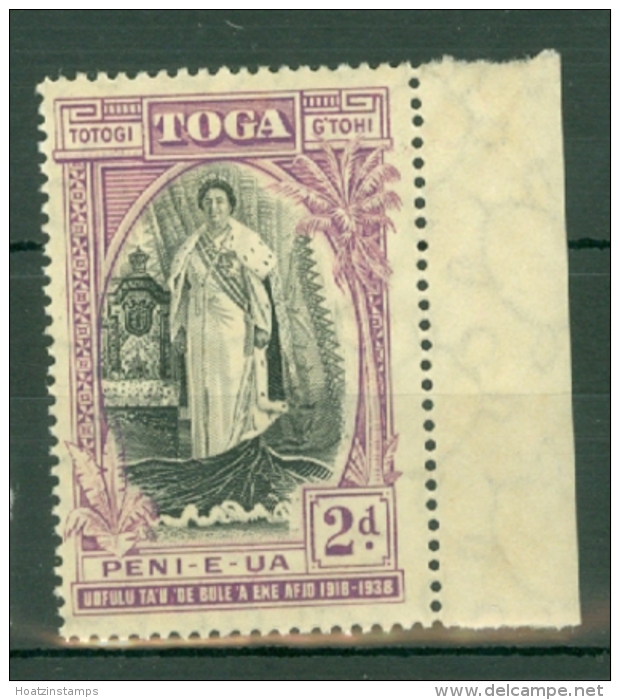 Tonga: 1938   20th Anniv Of Queen Salote's Accession    SG72    2d     MH - Tonga (...-1970)