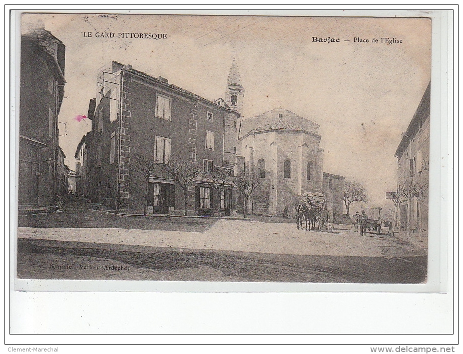 BARJAC - Place De L'Eglise - Très Bon état - Sonstige & Ohne Zuordnung