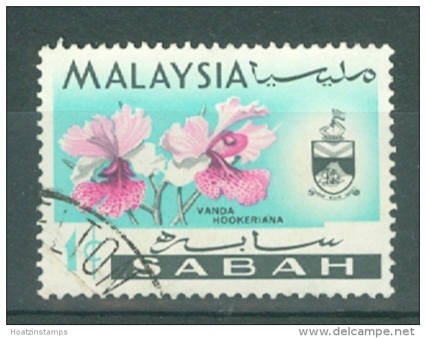 Malaya - Sabah: 1965/68   Flowers   SG424    1c    Used - Sabah