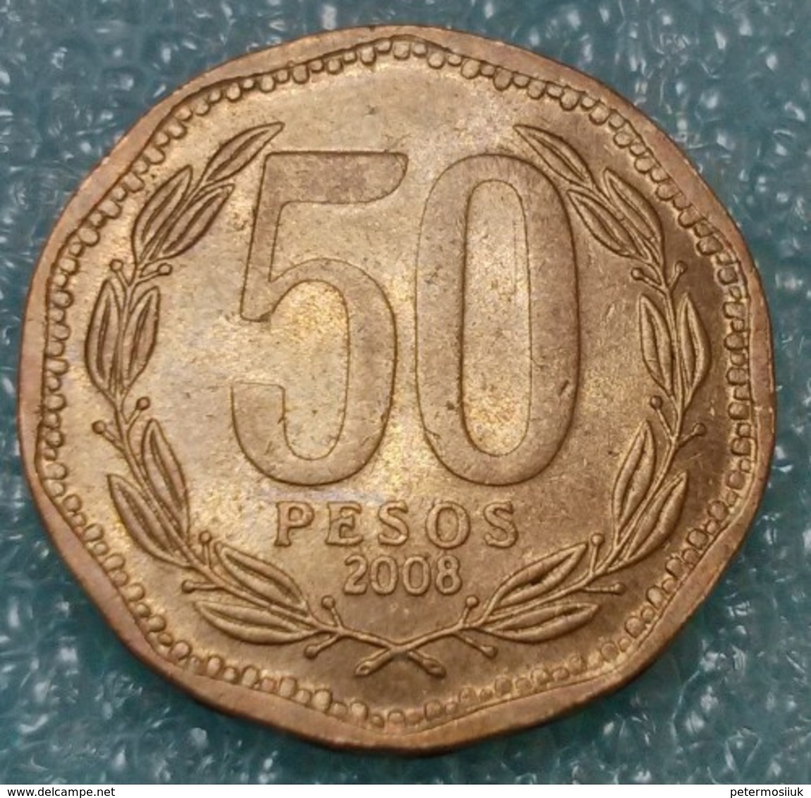 Chile 50 Pesos, 2008 Error Lettering "CHIIE" -0282 - Cile