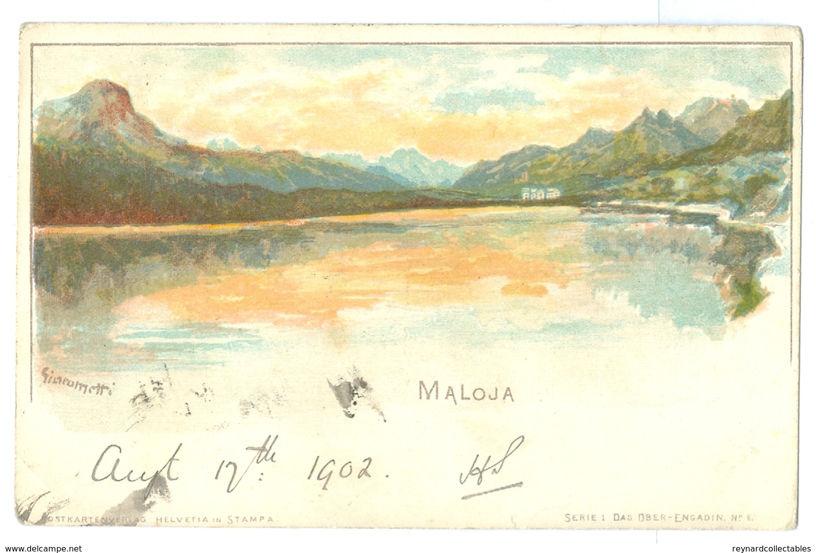 1902, Switzerland, Maloja. Printed Pc, Used. - Altri & Non Classificati