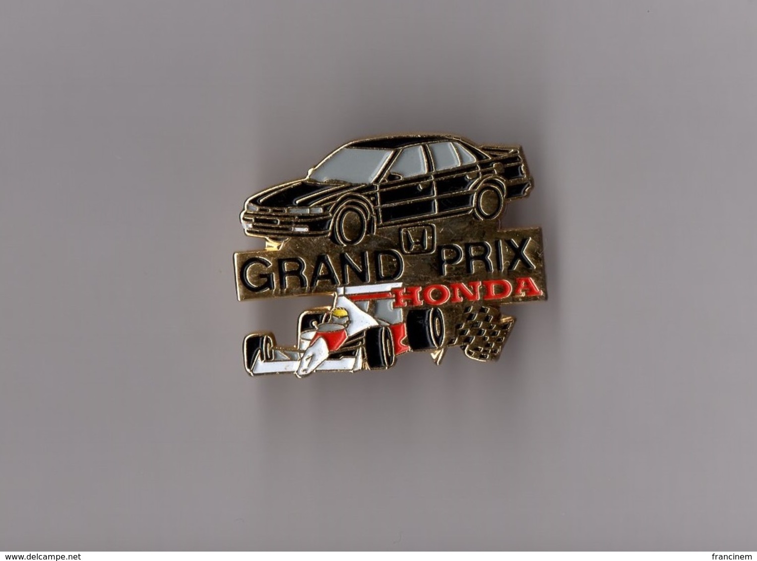 Pin's Sport Automobile / Grand Prix Honda (doré) - Honda