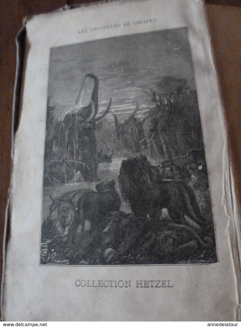 1896   LES CHASSEURS DE GIRAFES,  Par Mayne- Reid              Collection Hetzel - 1801-1900