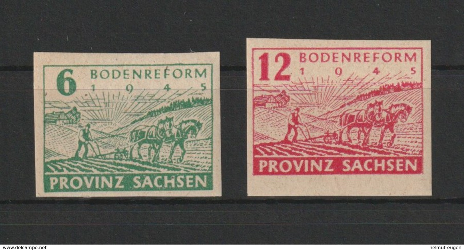 Alliierte Besetzung: Provinz Sachsen / Bodenreform In Der Provinz Sachsen /  MiNr.: 85, 86 - Sonstige & Ohne Zuordnung