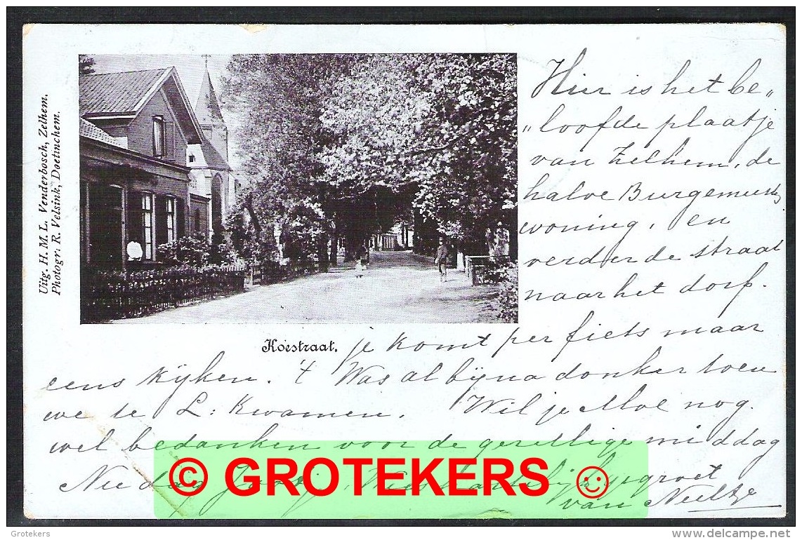 ZELHEM Koestraat Met Deel Burgemeesterswoning 1901 Grootrondstempel ZELHEM - Andere & Zonder Classificatie