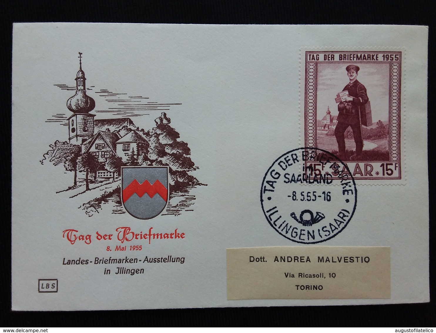 SARRE - Giornata Del Francobollo 1955 Su F.D.C. + Spese Postali - FDC