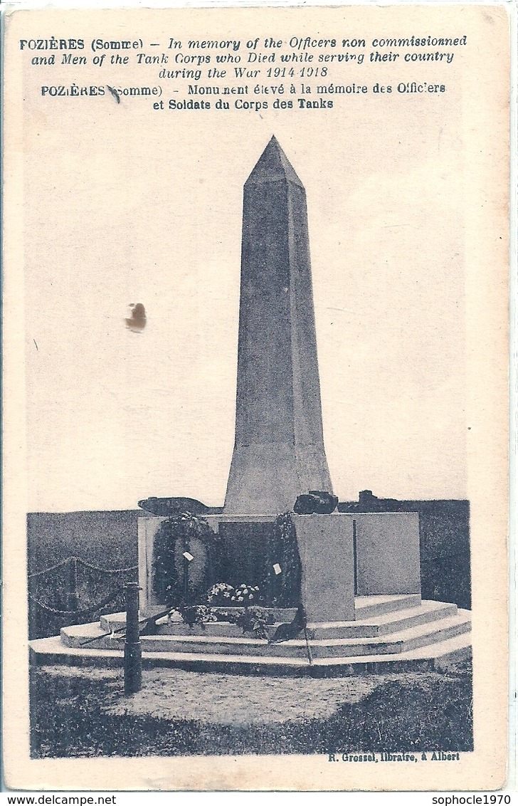 SOMME - 80 - POSIERES - Monument Des Officiers - Autres & Non Classés