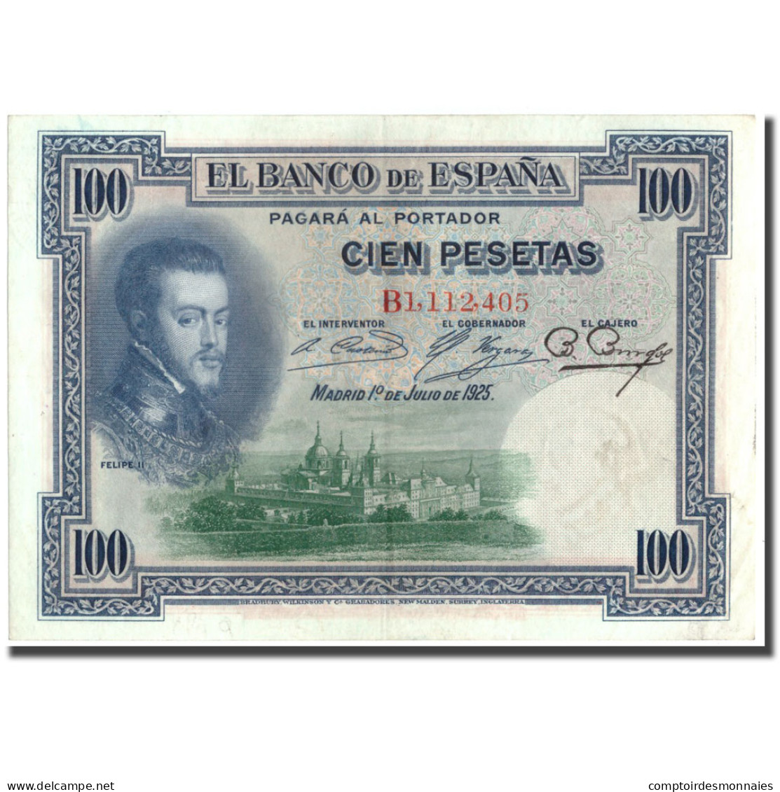 Billet, Espagne, 100 Pesetas, 1925, 1925-07-01, KM:69b, TTB+ - 100 Pesetas