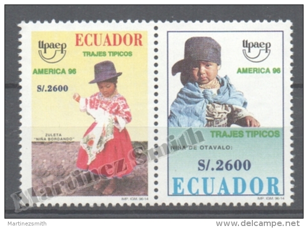 Equateur - Ecuador 1996 Yvert 1373-74, América UPAEP, Traditional Costumes - MNH - Ecuador