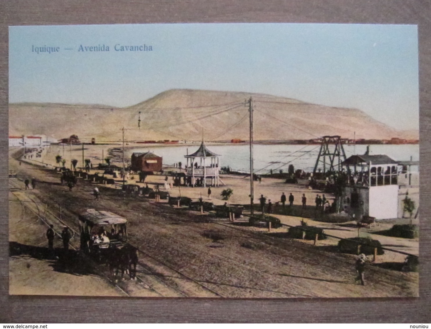 Antique Postcard - Tarjeta Postal Chile Chili - Iquique - Avenida Cavancha - Carriage - Edw. E. Muecke - Antofagasta - Chili