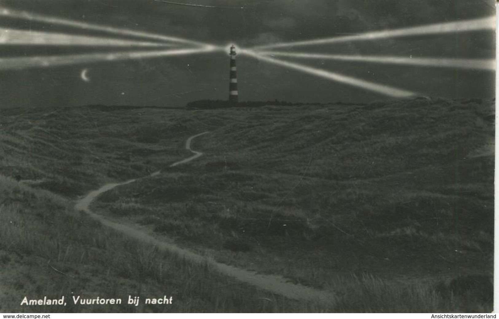 004376  Ameland, Vuurtoren Bij Nacht - Ameland