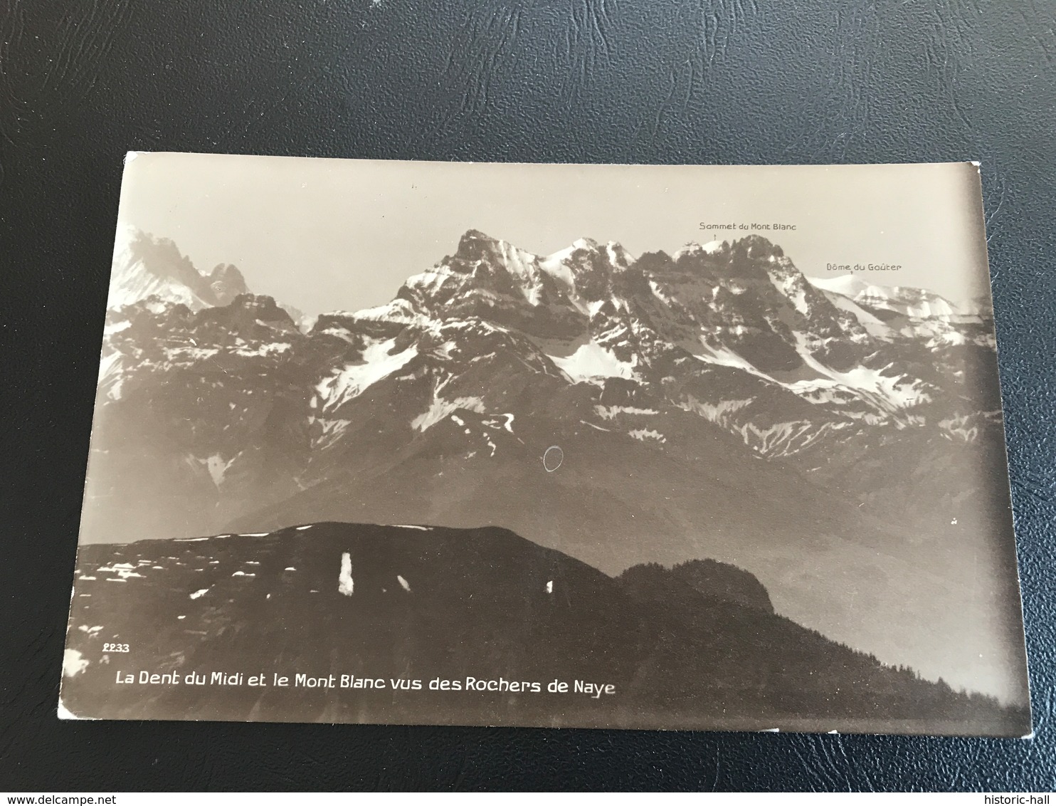 2233 - La Dent Du Midi Et Le Mont Blanc Vus Des Rochers De Naye - 1919 Timbrée - Roche