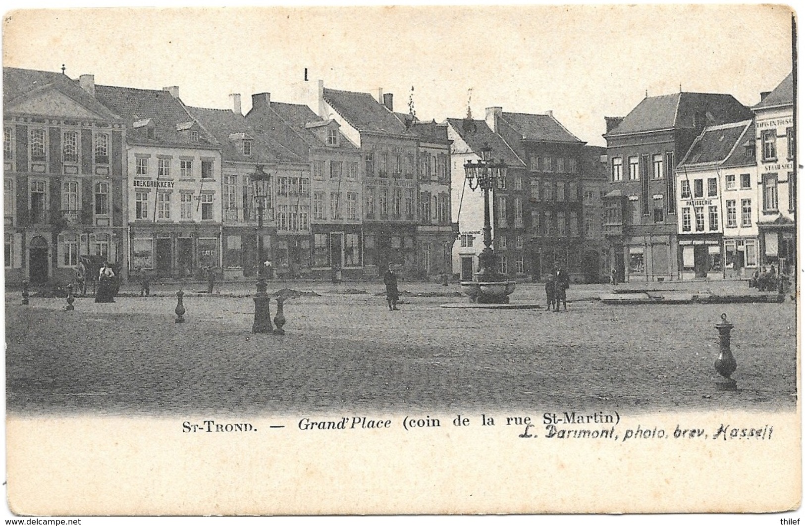 St-Trond NA5: Grand'Place Coin De La Rue St-Martin 1904 - Sint-Truiden