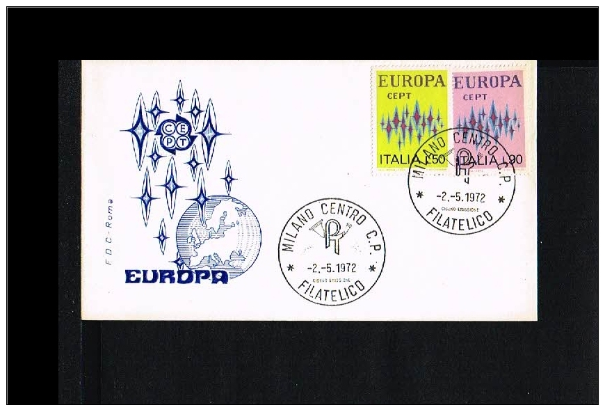 1972 - Europe CEPT FDC Italy - Roma Blue [P14_358] - 1972