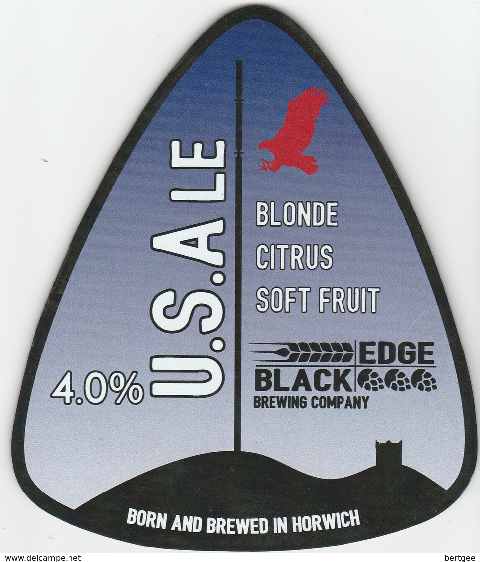 BLACK EDGE BREWERY (HORWICH, ENGLAND) - U.S.ALE - PUMP CLIP FRONT - Schilder