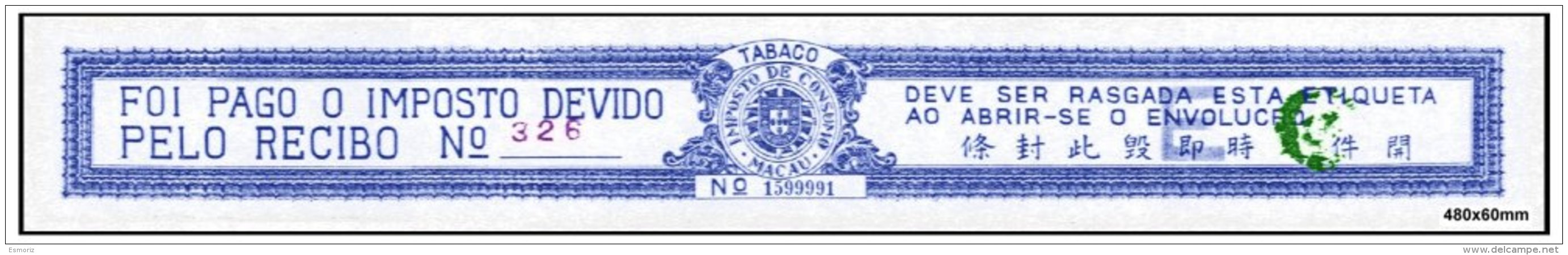 MACAU, Tobacco Tax, PB 51, Used, F/VF - Unused Stamps