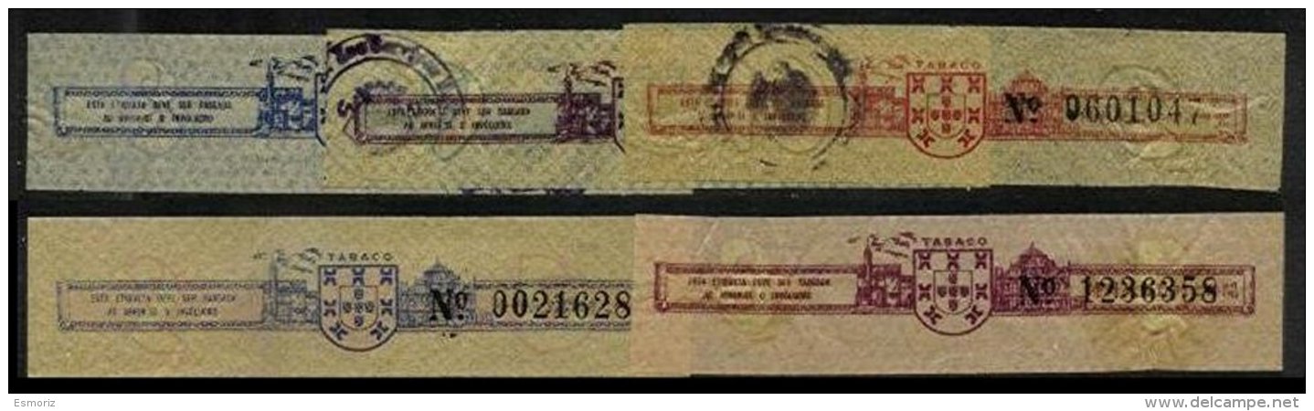 MACAU, Tobacco Tax, PB 52/58 Disc., */o M/U, F/VF - Unused Stamps