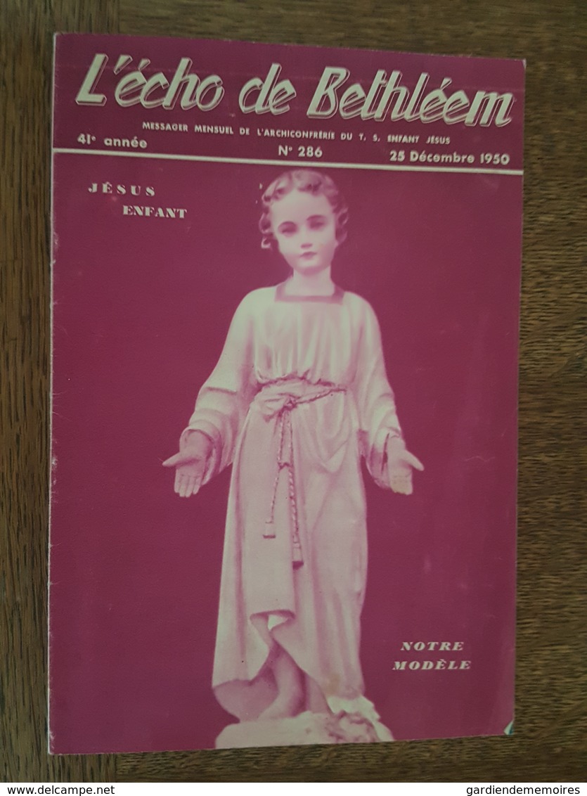 Noel 1950 - L’Écho De Bethléem - Remiremont - La Roche En Ardenne - Beauraing - Noel Cévenol - Lacrouzette, Alexandrie - Religion