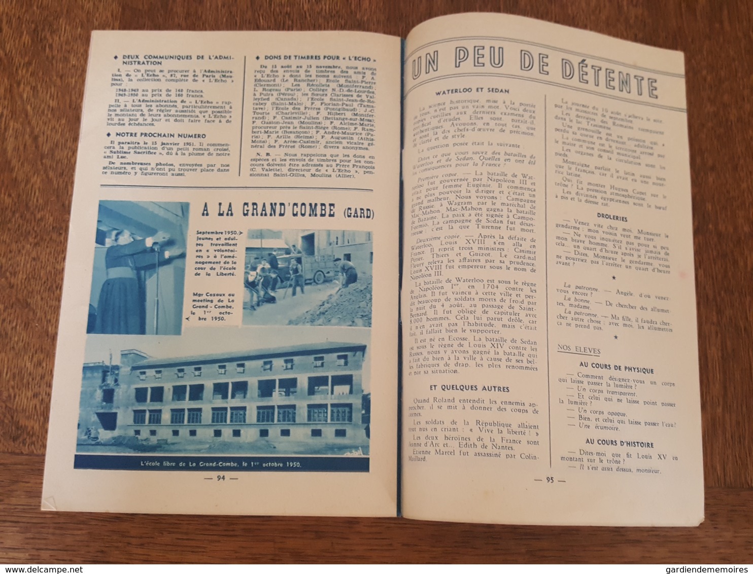 Noel 1950 - L’Écho de Bethléem - Remiremont - La Roche en Ardenne - Beauraing - Noel Cévenol - Lacrouzette, Alexandrie