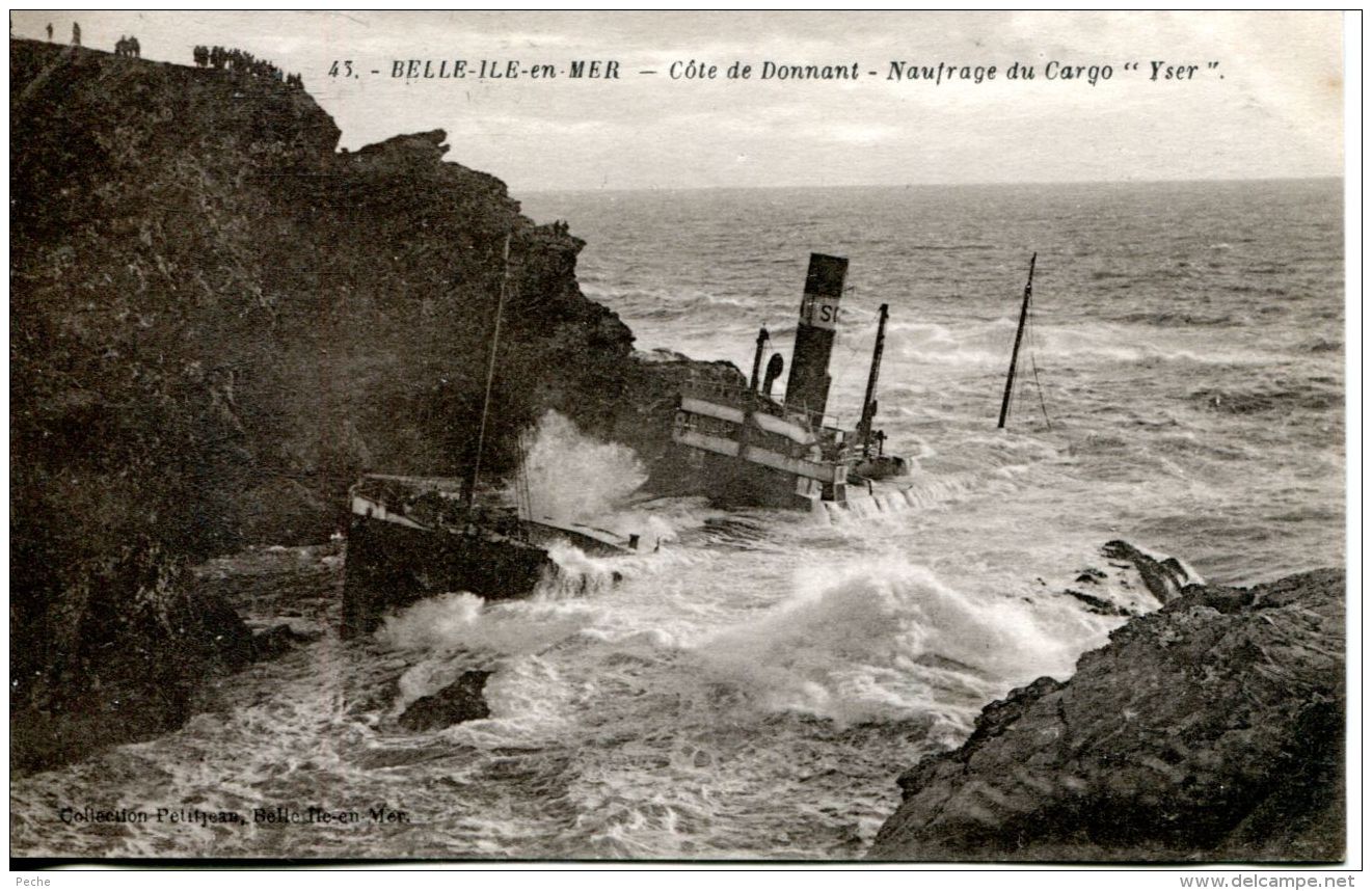 N°63588 - Cpa Bel île En Mer -naufrage Du Cargo "Yser" - Commerce