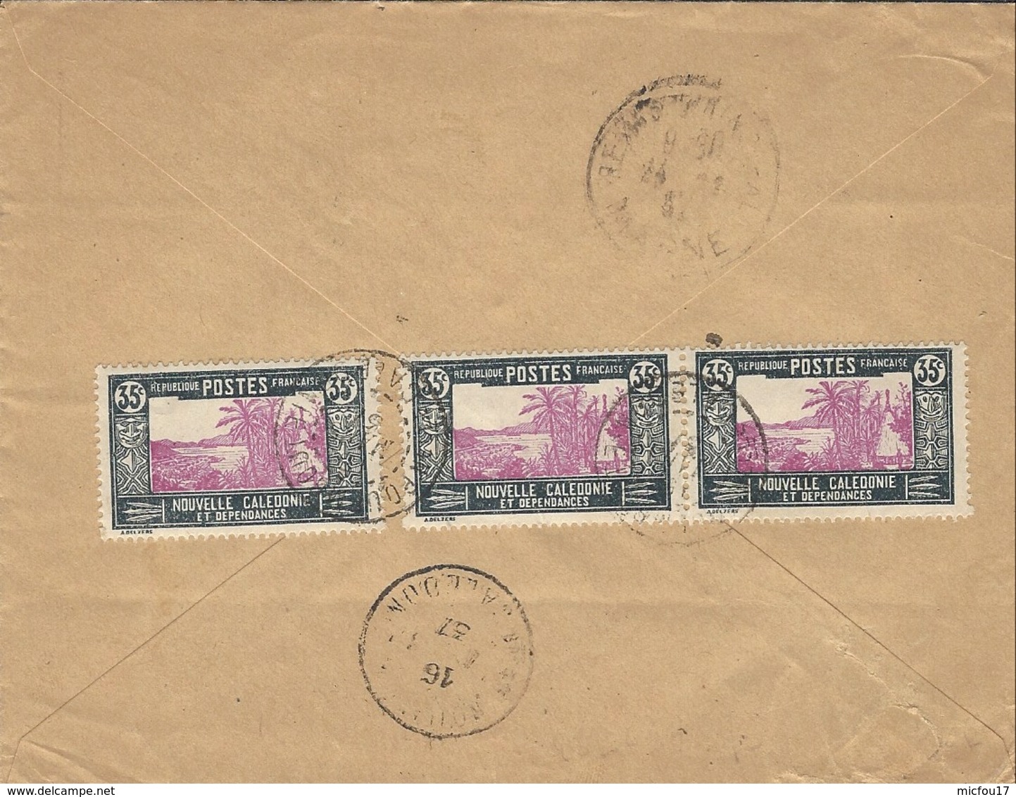 1937- Enveloppe RECC. De POUEMBOUT  ( Type Provisoire ) Affr; 35 X 5 =1,75 F  SUPERBE - Briefe U. Dokumente