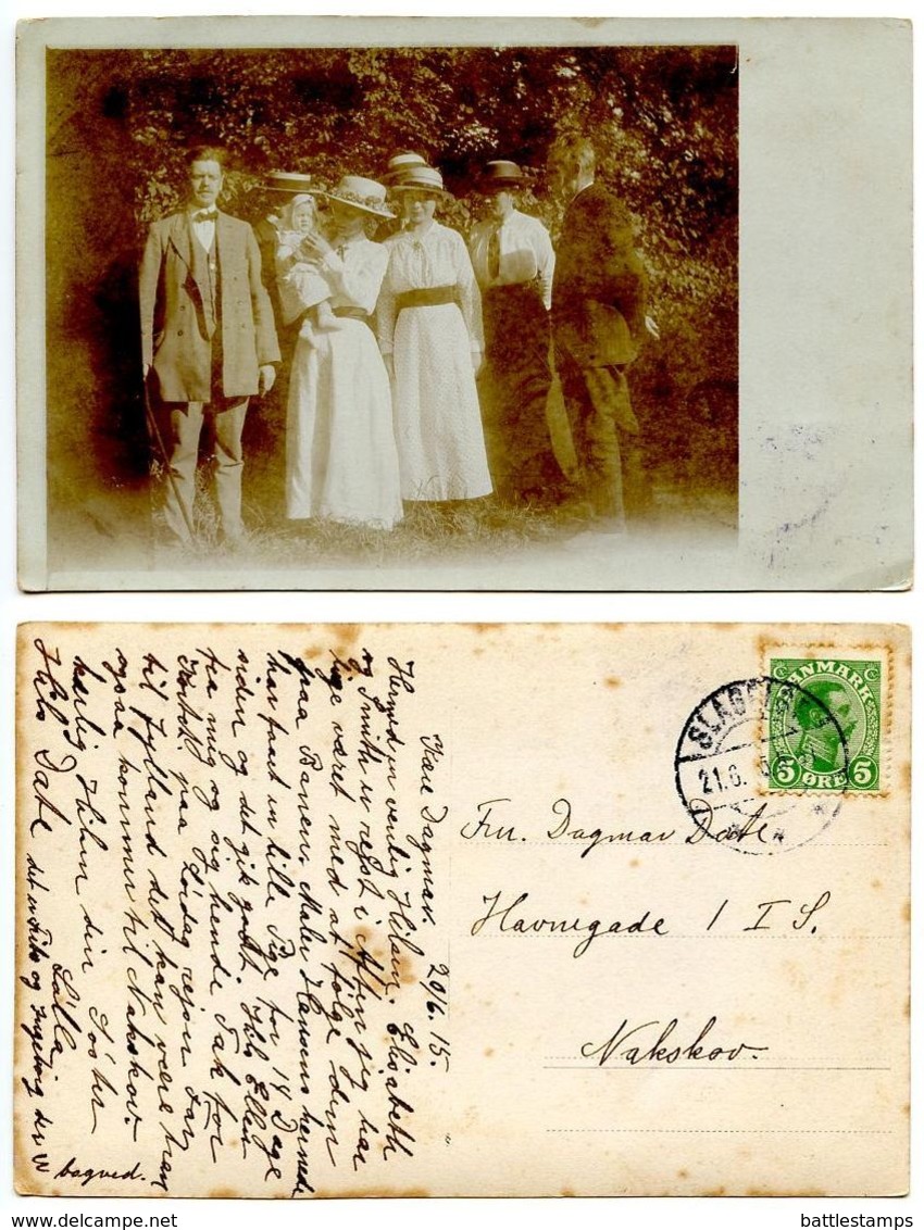 Denmark 1915 RPPC Postcard People, Slagelse To Nakskov - Photographs