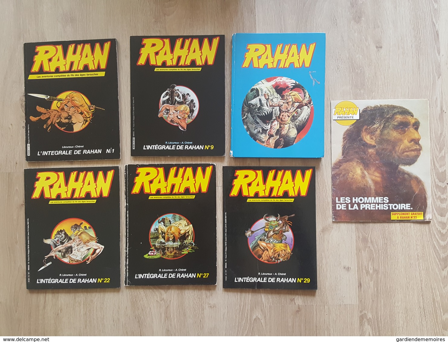 Rahan - 7 Bd Et Albums - Deux N°1 - Album + L'Intégrale De Rahan + Album Pour Vignettes Autocollantes Les Hommes Préhist - Rahan