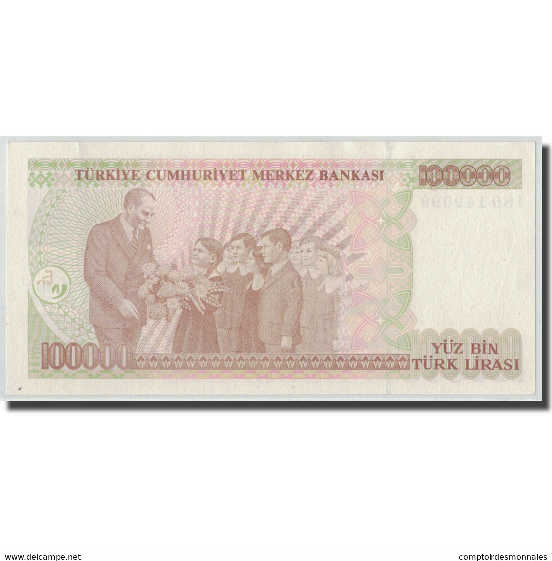 Billet, Turquie, 100,000 Lira, L.1970, KM:206, SPL - Turquie